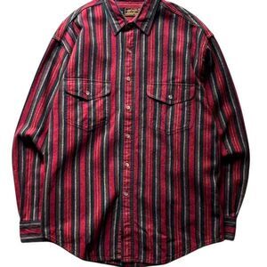 Eddie Bauer 90’s McKinley Outdoor Outfitter Cotton Stripe Shirt Size Large